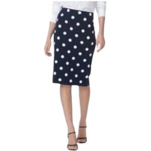 Chaps Blue & White Polka Dot Skirt L
